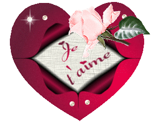 je t'aime carte et coeur